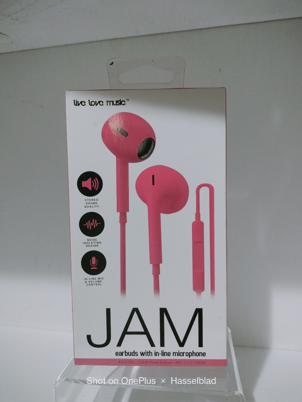 JAM Pink Earbuds with In-line Microphone